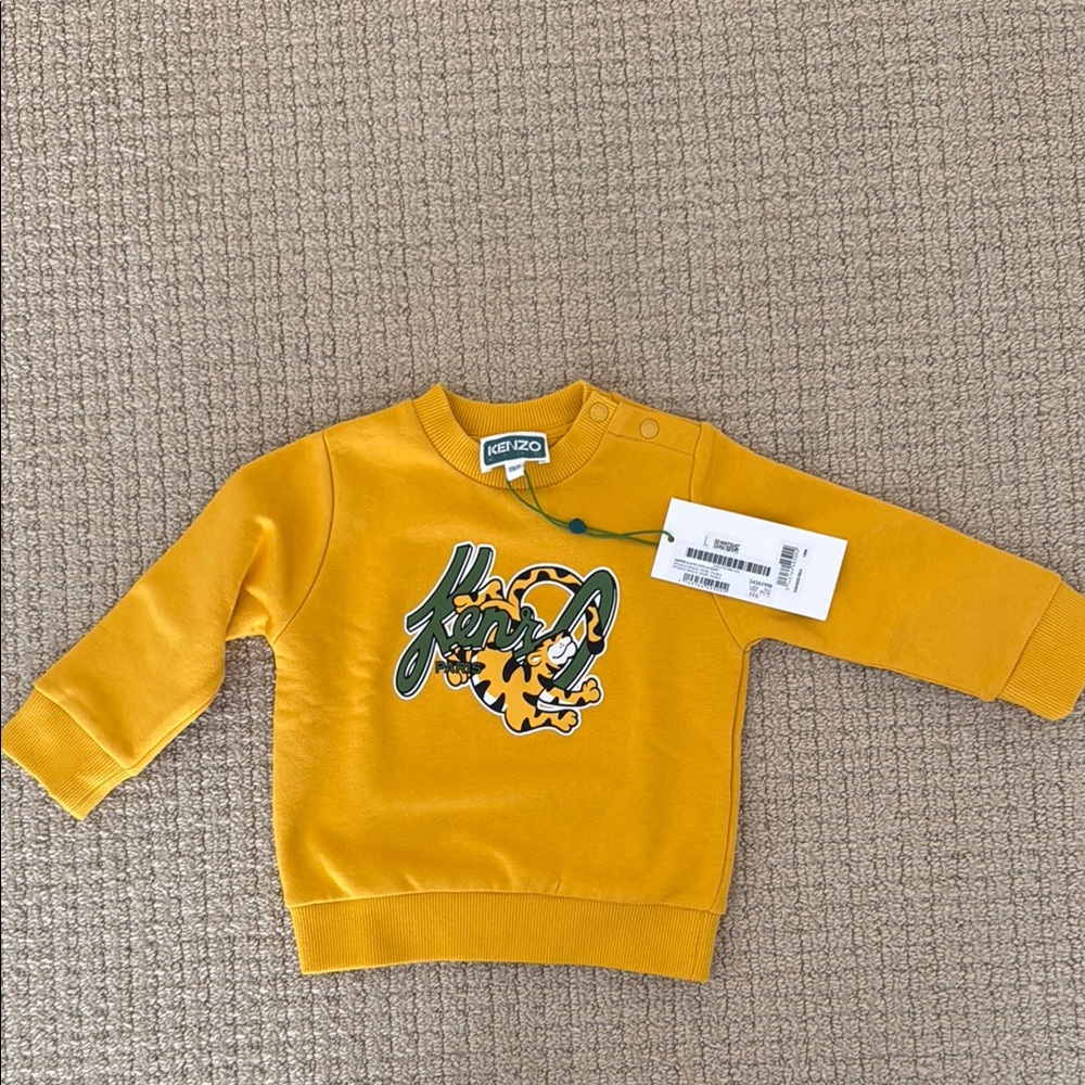 BRAND NEW Kenzo Kids Yellow Sweatshirt - Size 18M